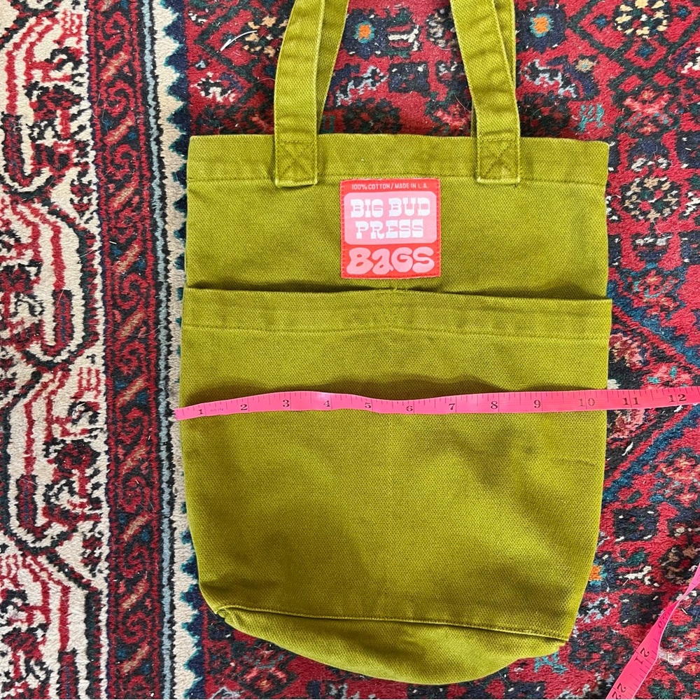 Big Bud Press Olive Green Canvas Mini Tote Bag - Picture 5 of 5